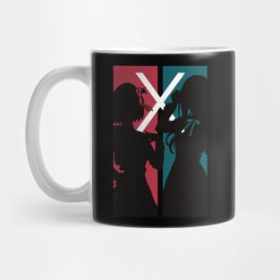 Lycoris recoil Chisato nishikigi x Takina inoue Clean anime characters silhouette design Mug